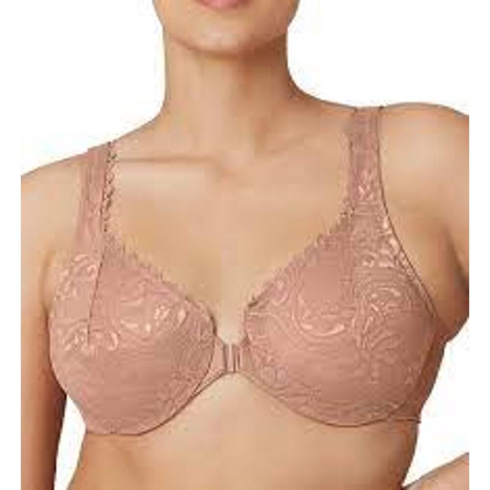 Glamorise Elegance Stretch Lace Front Close Wonderwire Bra 9245 32D
